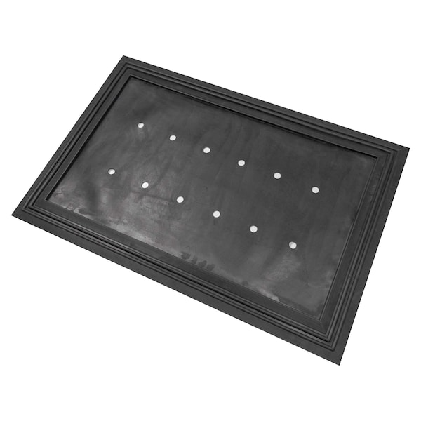 Black Bevel 24 in. X 36 in. Rubber Mat Tray